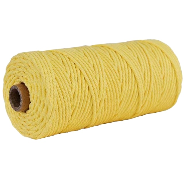Corde macramé jaune 3 mm