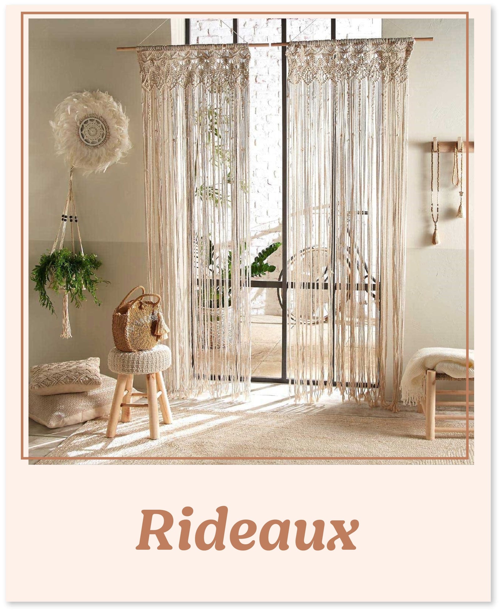 Rideau macramé