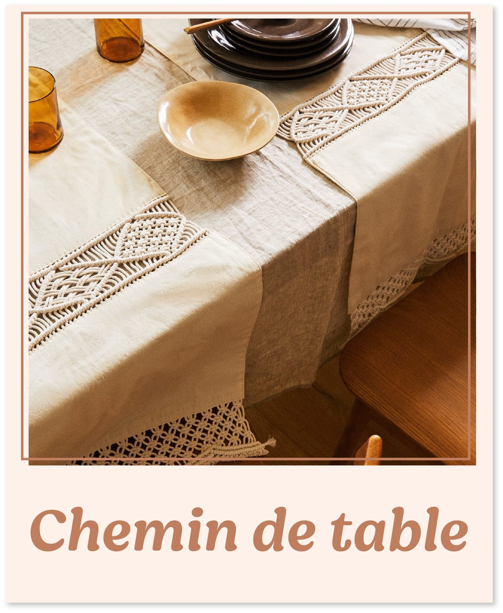 Chemin de table macramé