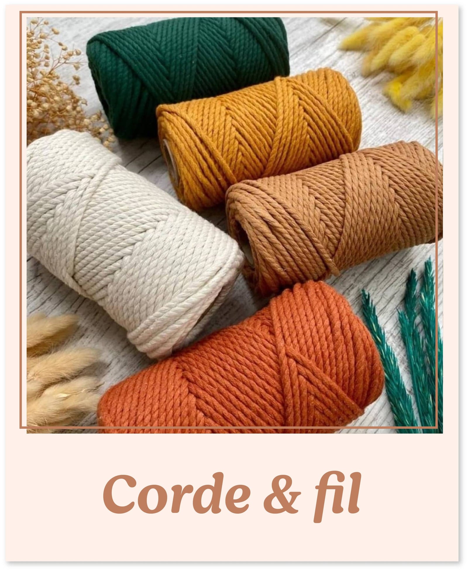 Fil macramé et corde