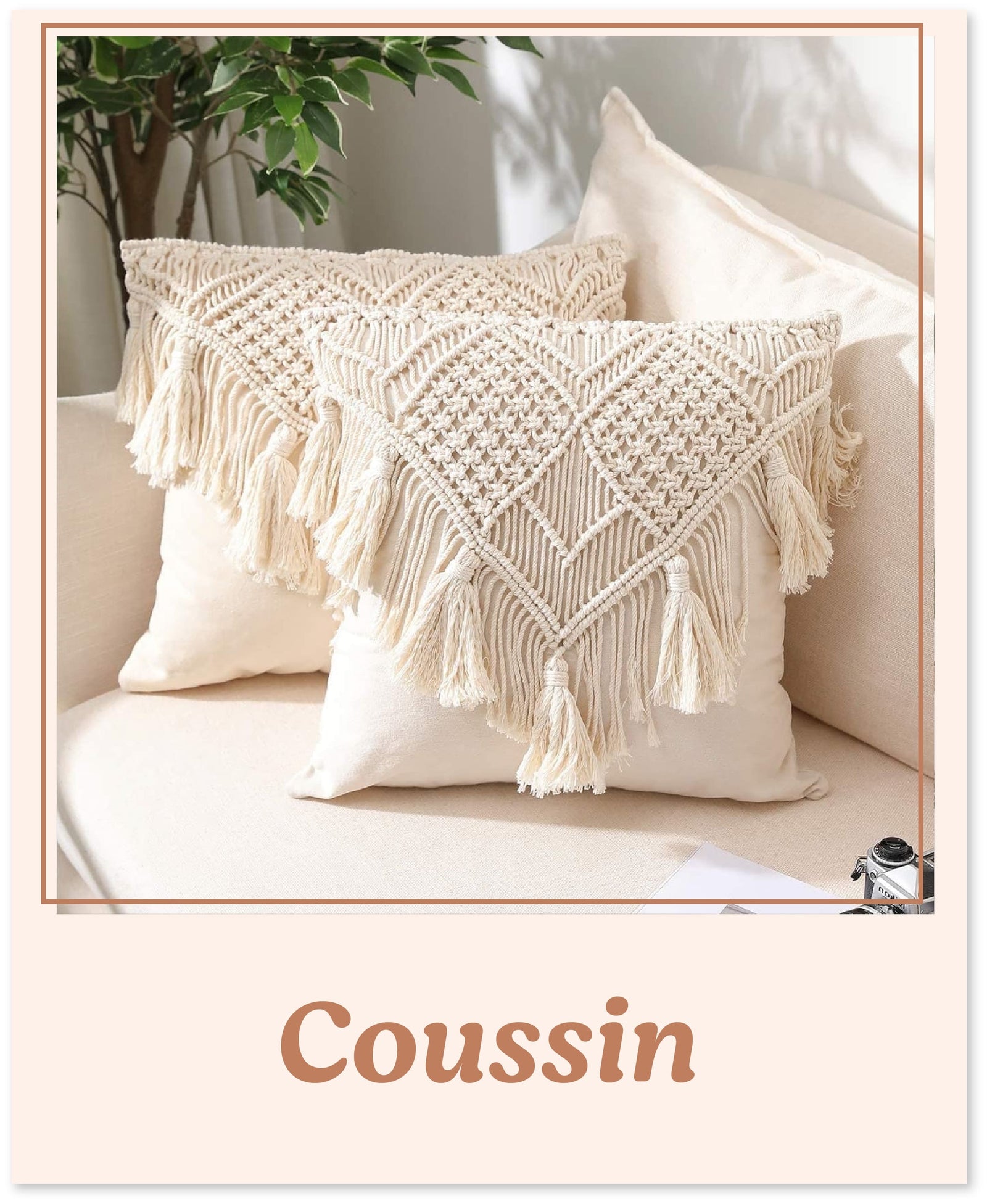 Coussin macramé