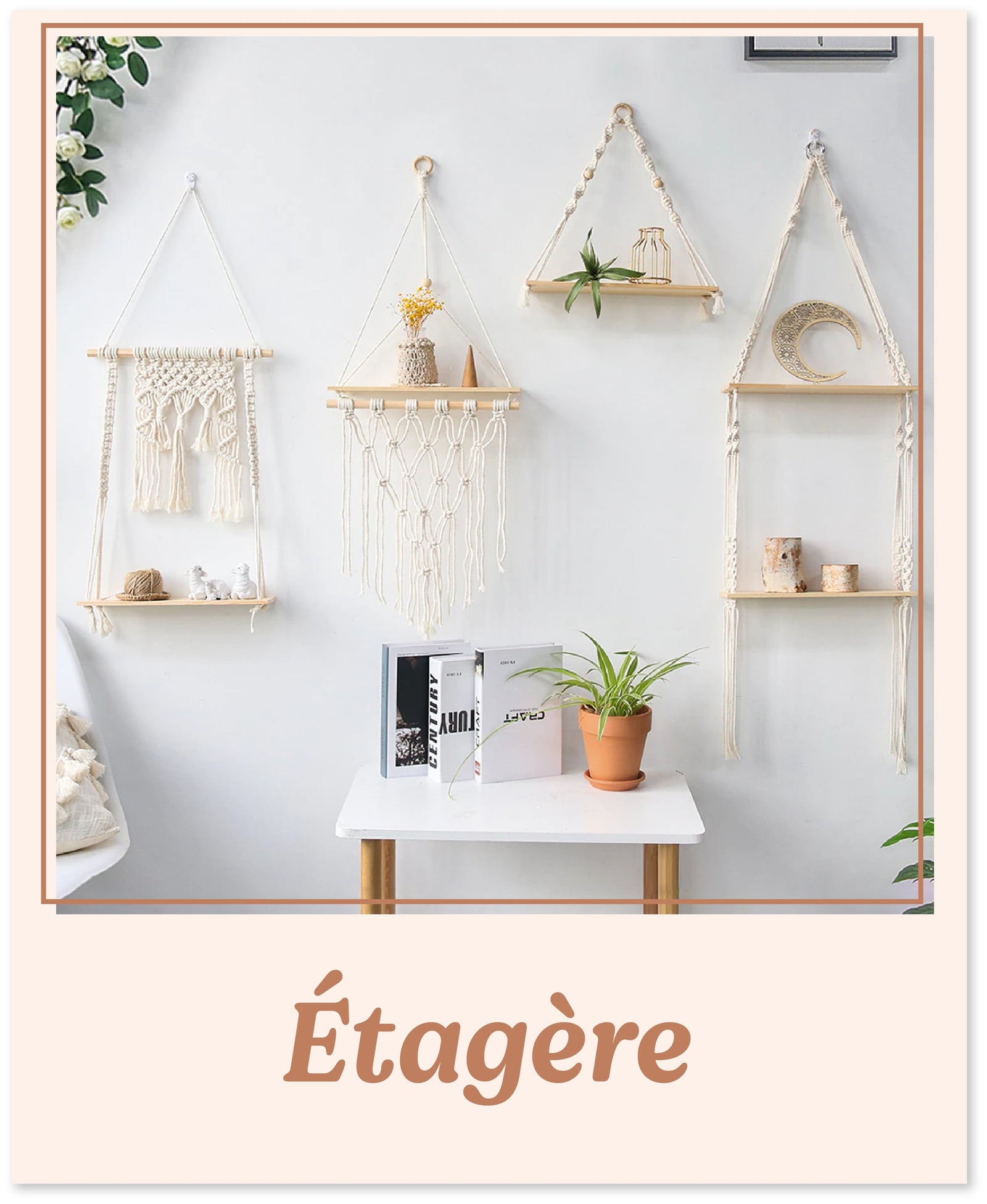 Étagère macramé