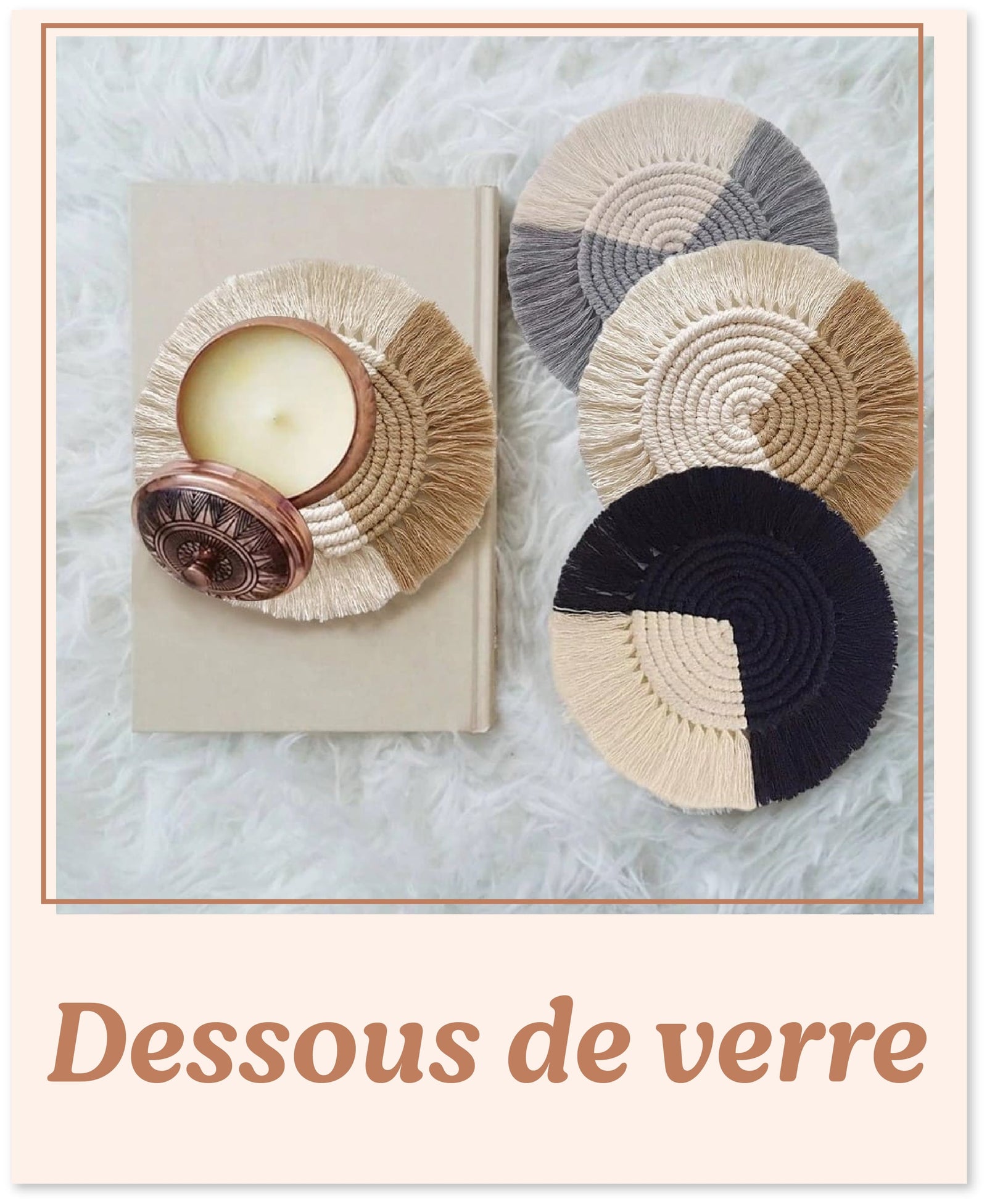 Dessous de verre macramé