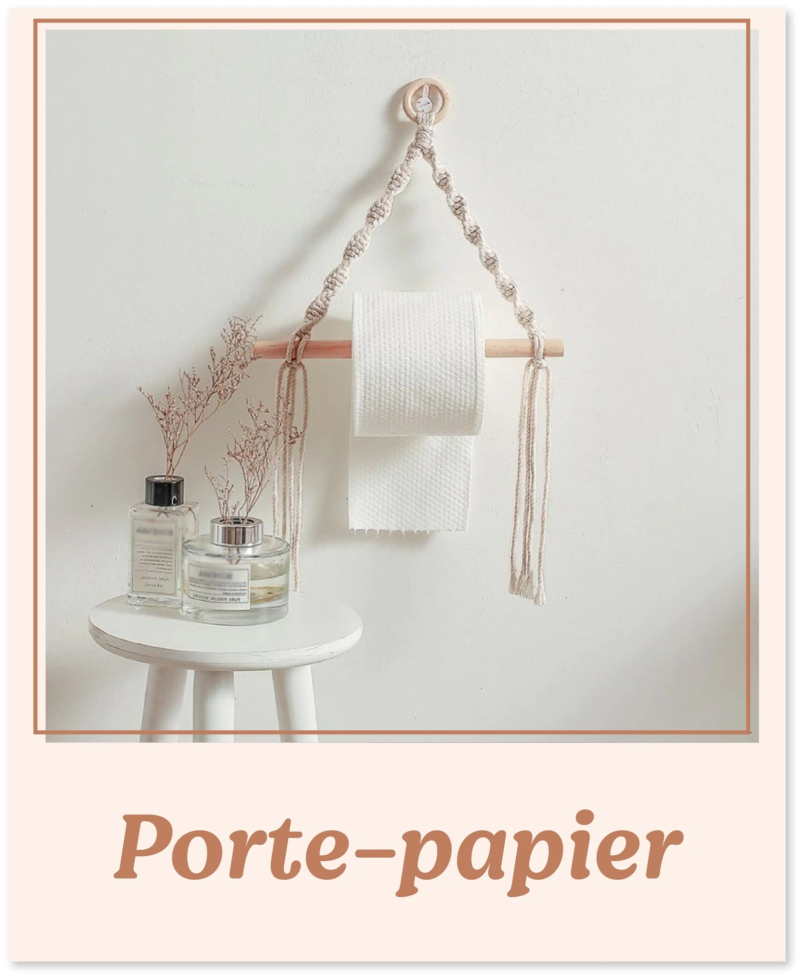 Porte-papier toilette macramé