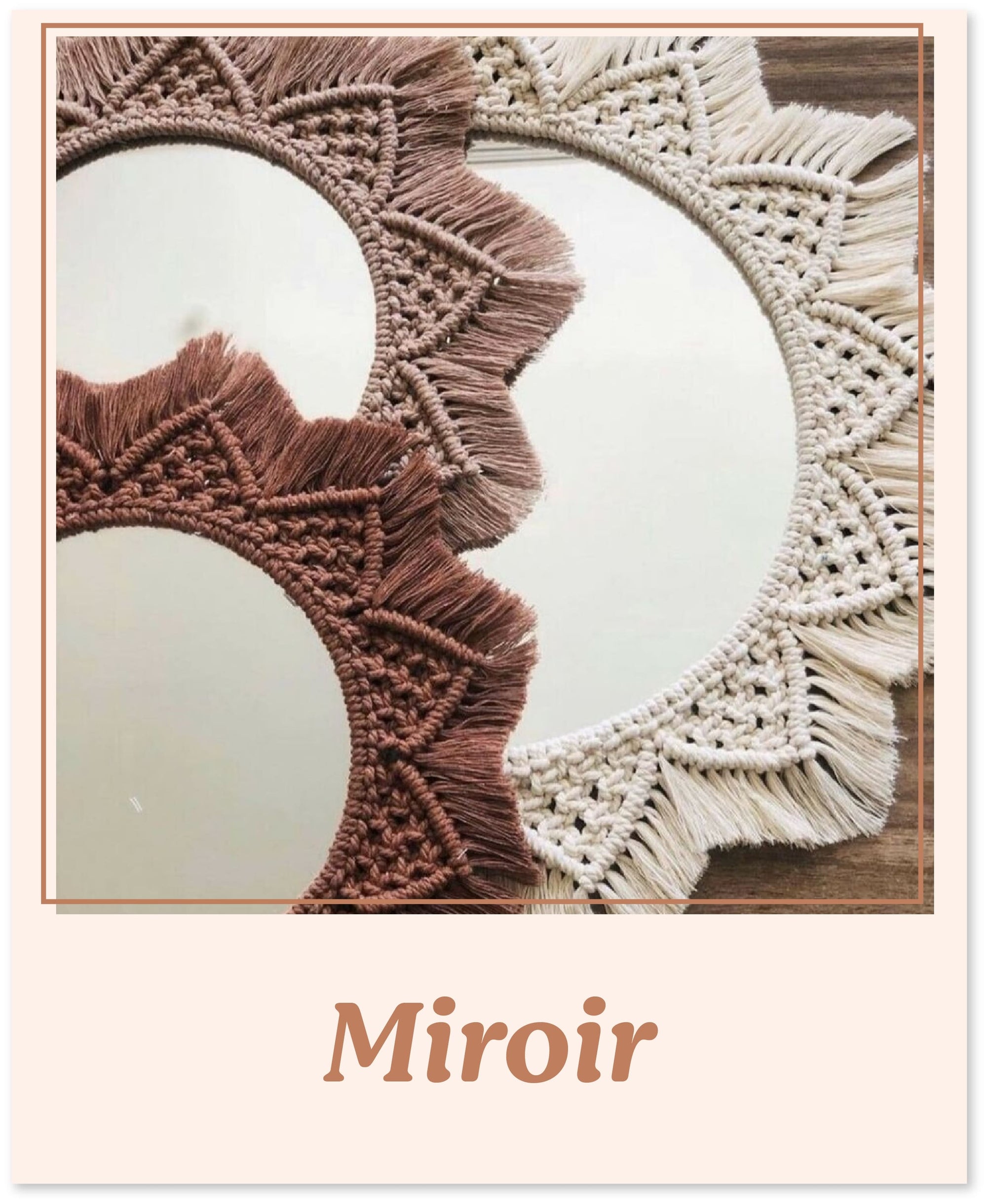 Miroir macramé
