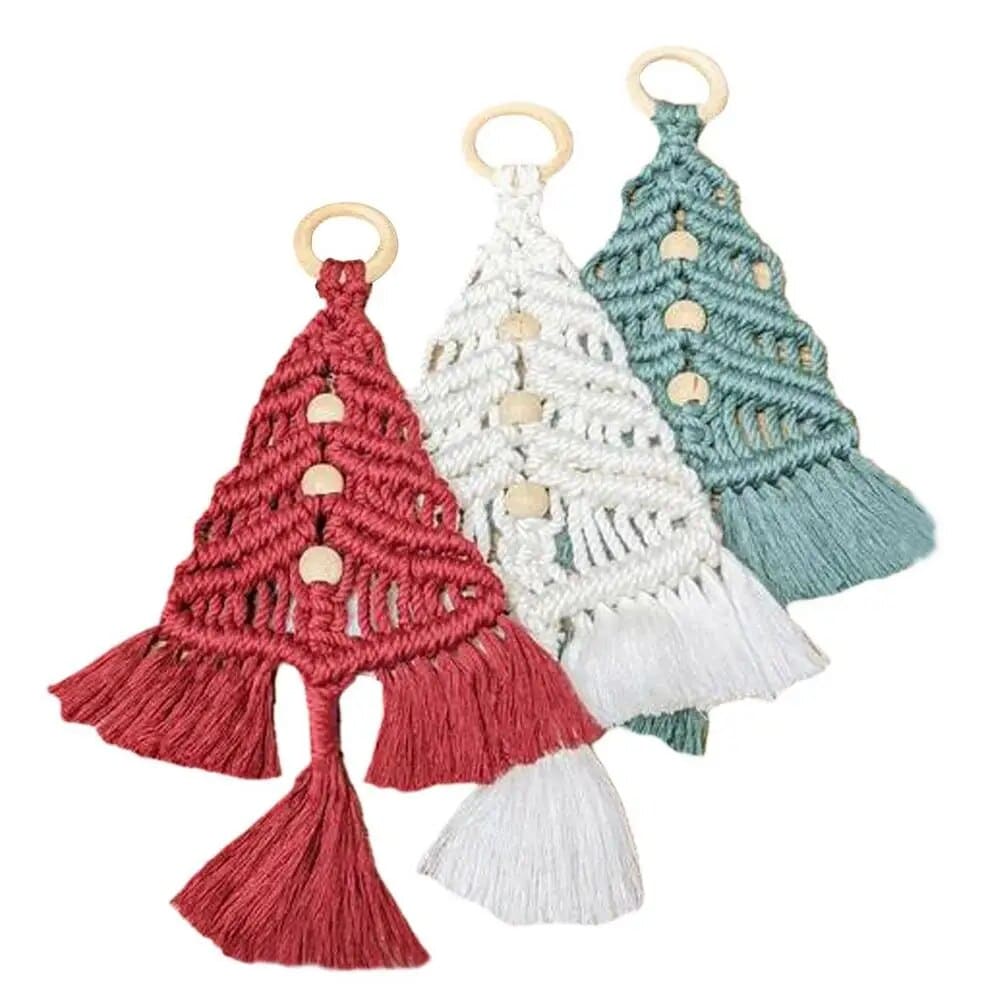 kit macrame diy sapin de noel