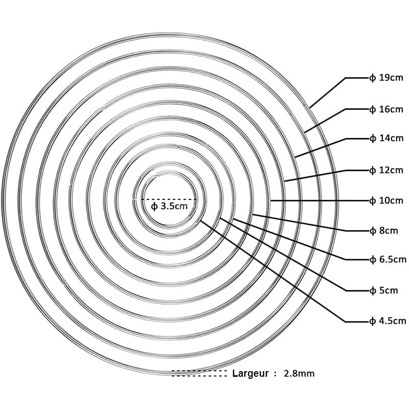 Anneau métal macramé
