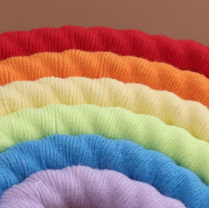 Arc en ciel coton macramé