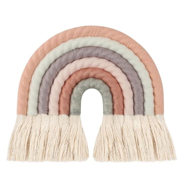 Arc en ciel coton macramé