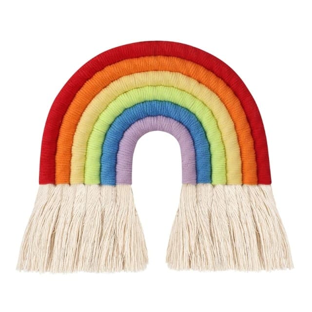 Arc en ciel coton macramé