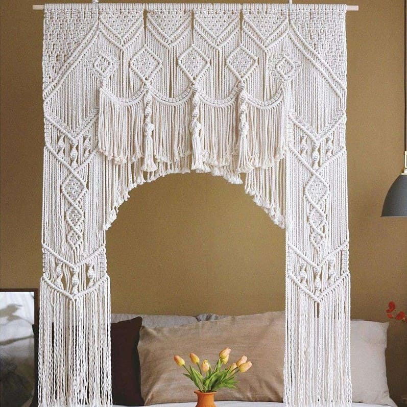 Rideau arche mariage macramé