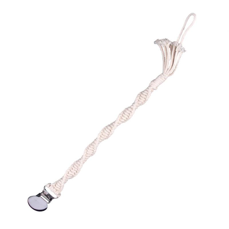 Attache sucette corde de coton macramé