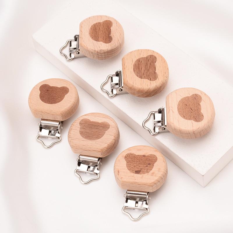 Attache tétine macramé personnalisable ourson