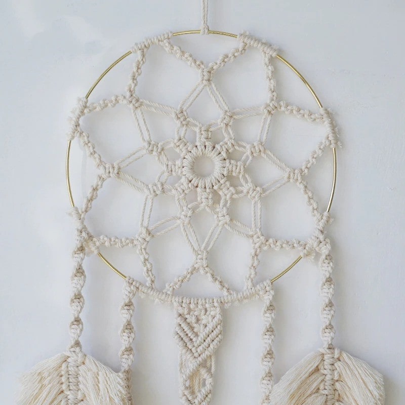 Attrape rêve mandala macramé
