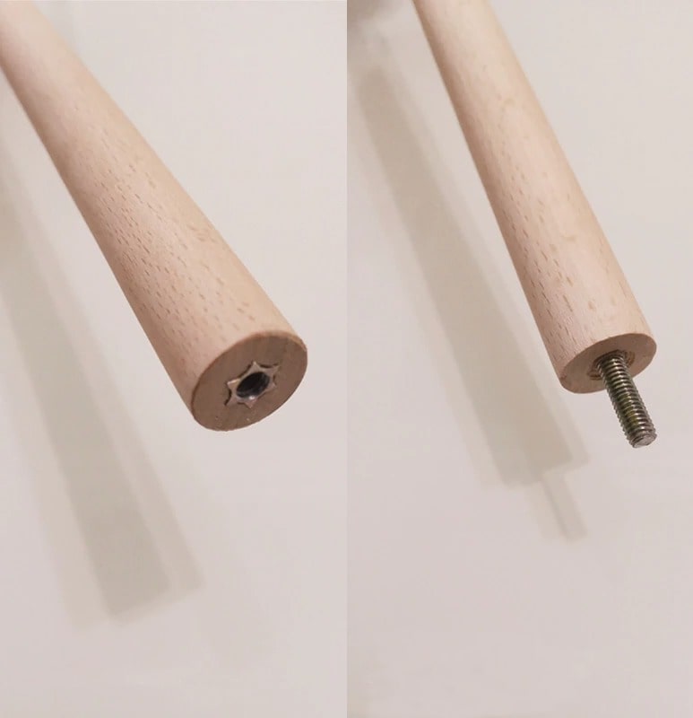 Bâtons en bois macramé 80 cm