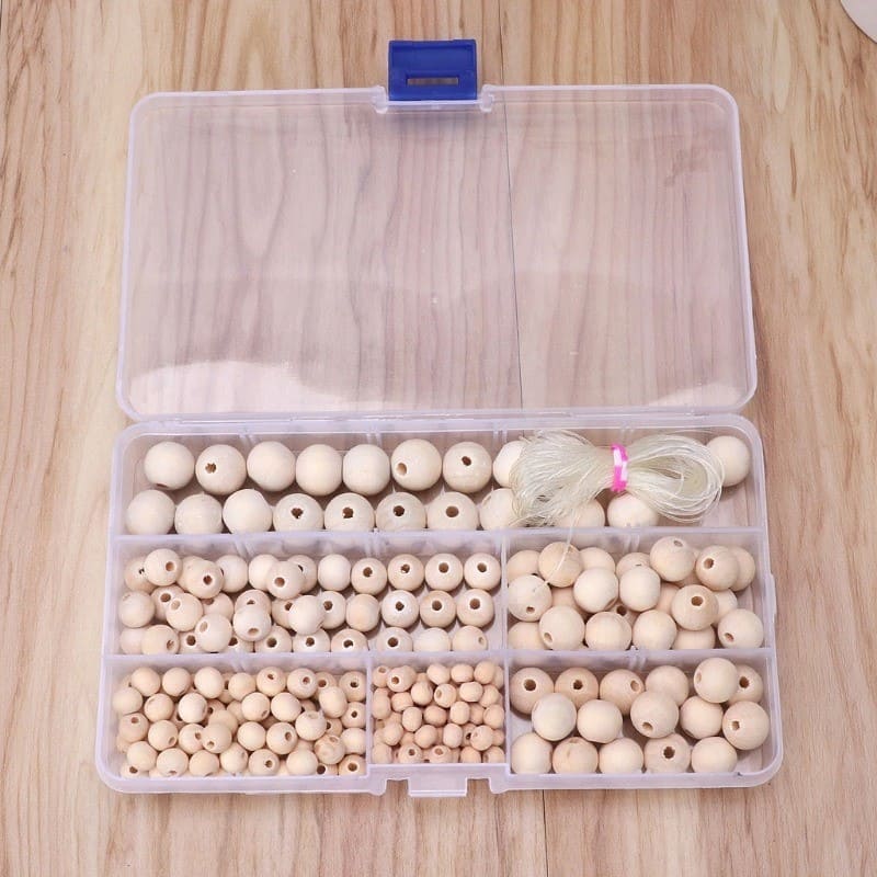 Perles et d'anneaux de macramé en Bois, En bois naturel De forme ronde pour  bricolage ou comme accessoires de macramé pour DIY la Fabrication de Bijoux  de macramé, 93 Pièces : 