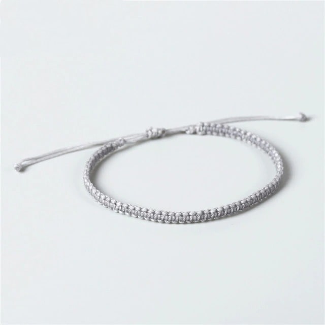 Bracelet macramé couleur gris