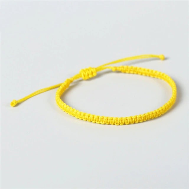 Bracelet macramé couleur jaune
