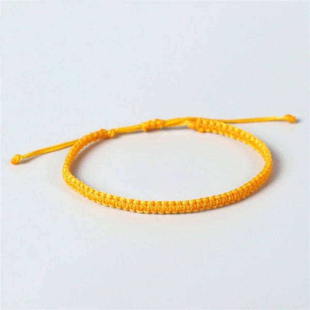 Bracelet macramé couleur moutarde