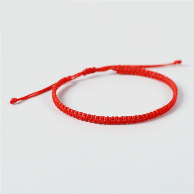 Bracelet macramé couleur rouge