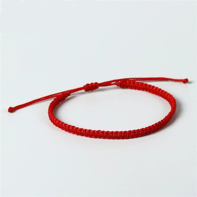 Bracelet macramé couleur rouge sombre
