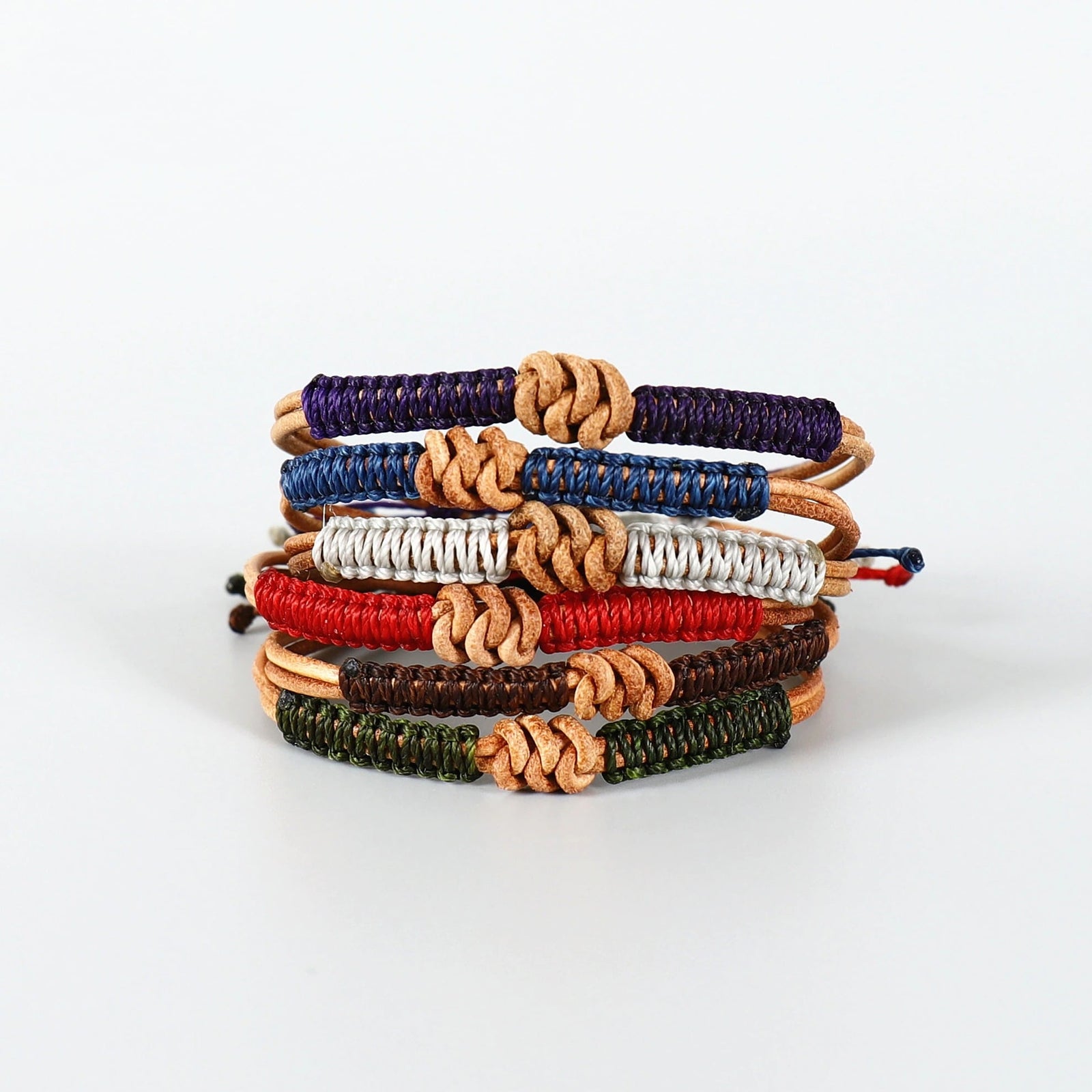 Bracelet macramé cuir