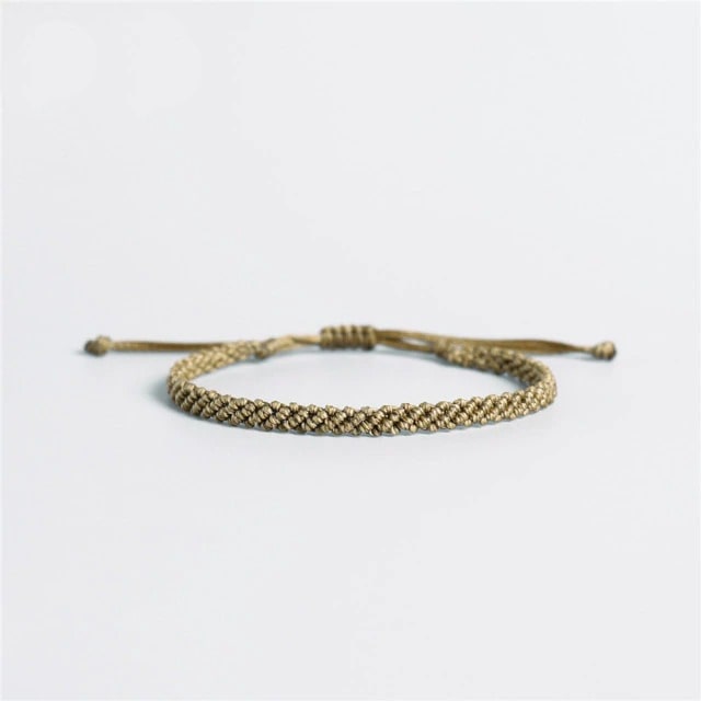 Bracelet macramé simple or