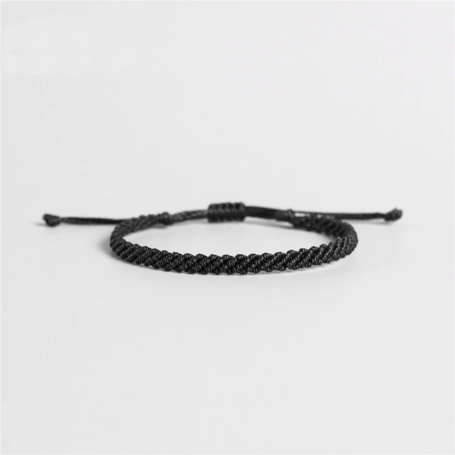 Bracelet macramé simple noir