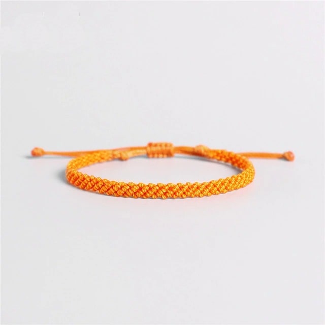 Bracelet macramé simple orange