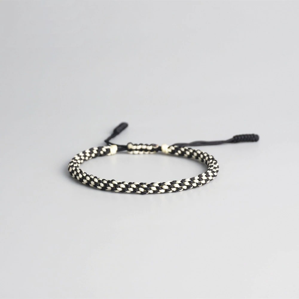Bracelet tressé macramé noir