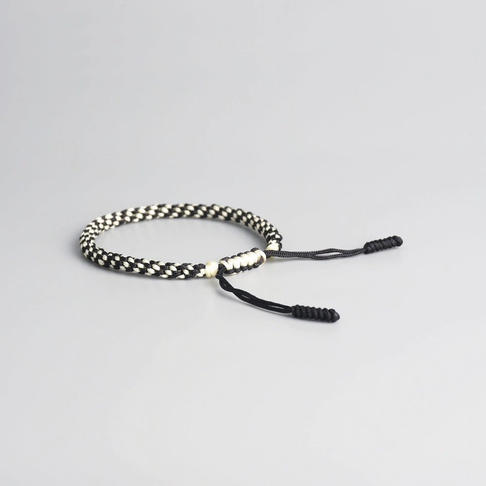 Bracelet tressé macramé noir