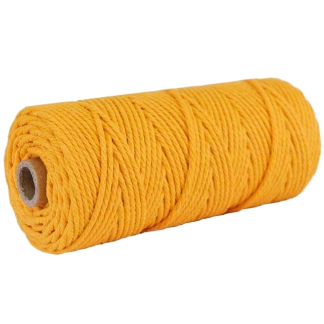 5 mètres de cordon de coton ciré dégradé jaune orange fil pour