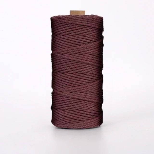 Corde macramé bordeaux 4mm