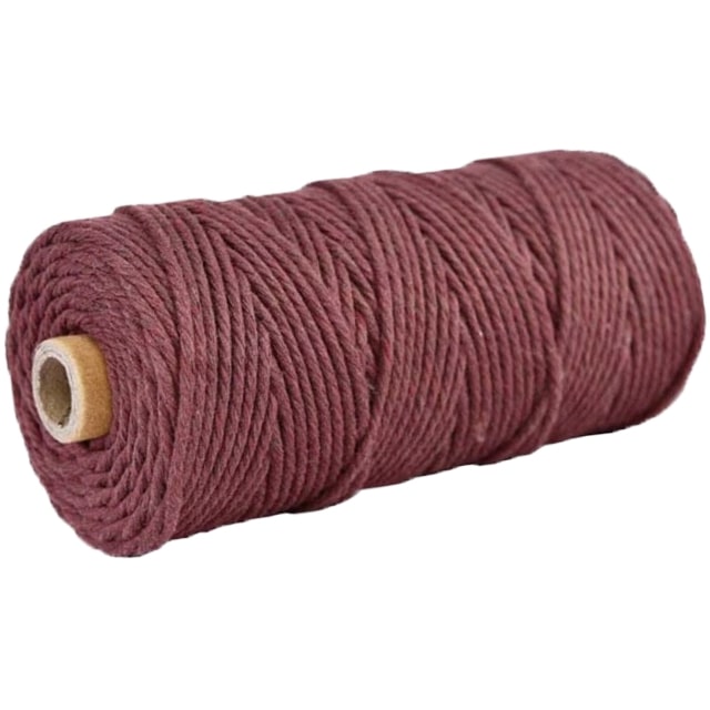 Corde macramé bordeaux 4mm