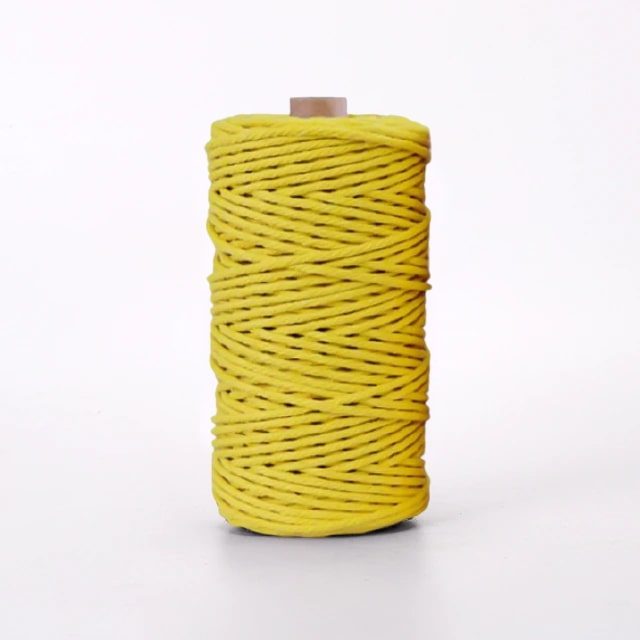 Corde macramé jaune 4mm