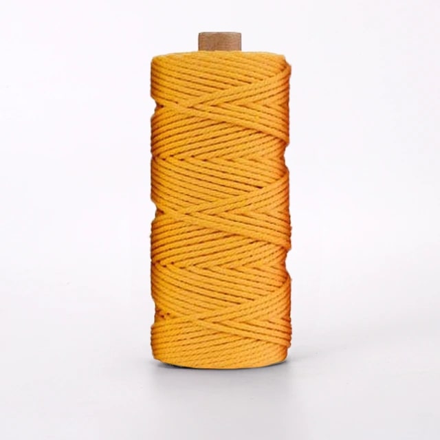 Corde macramé moutarde 4mm