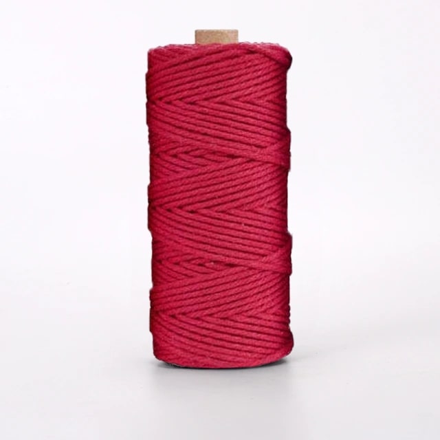 Corde macramé rouge 4mm