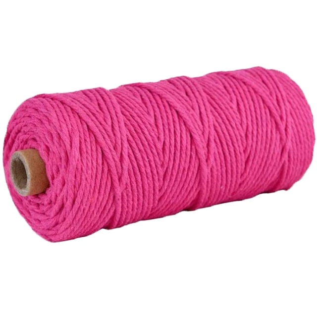 Corde macramé rose 4mm