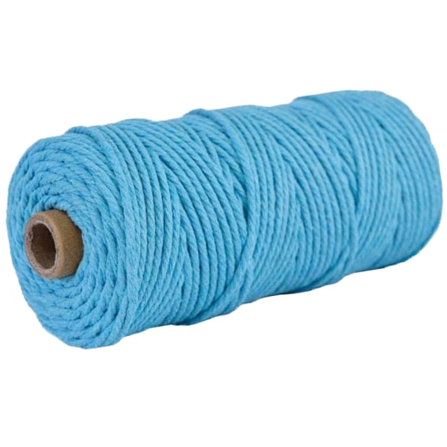 Corde macramé bleu ciel 2 mm