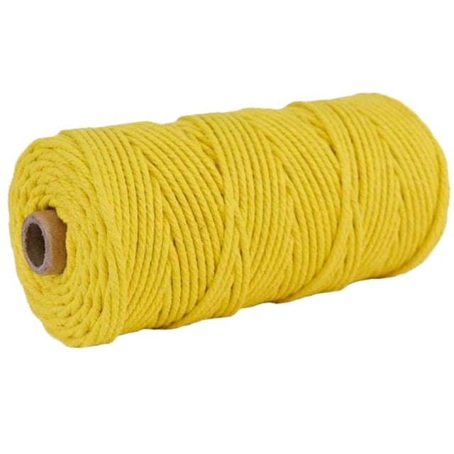 Corde macramé jaune 2 mm