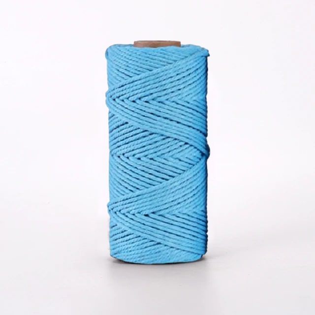Corde macramé bleu 3 mm