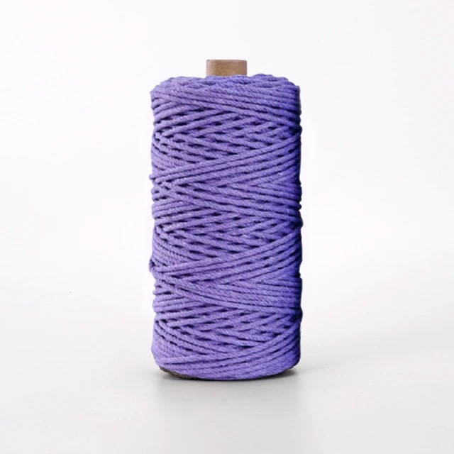 PAMAV Fil de coton pour macramé, 3 mm x 300 m, pour décoration murale PAMAV Fil de coton pour macramé, 3 mm x 300 m, pour décoration murale