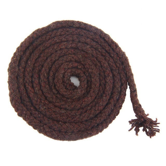 Corde coton 5 mm noir - macramé, couture, bijoux - au mètre - Cordon tressé  - Creavea