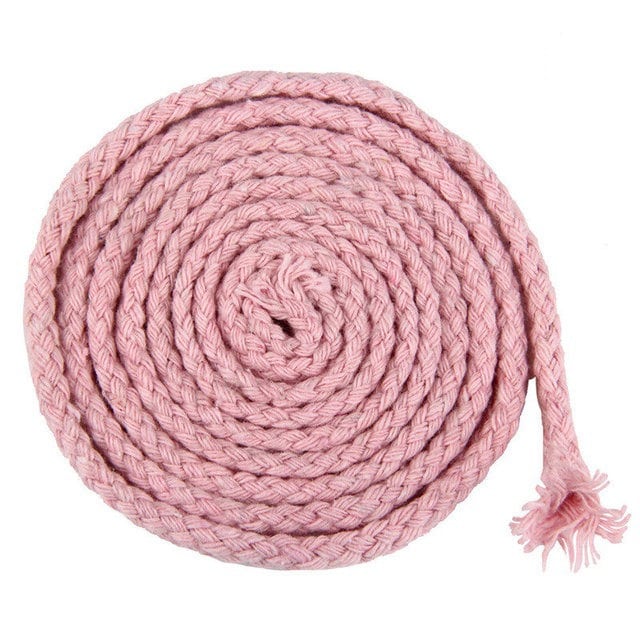 Corde macramé rose dragée 5 mm