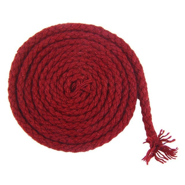 Corde macramé rouge bordeaux 5 mm