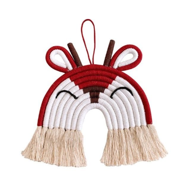 Déco bébé arc en ciel macramé cerf