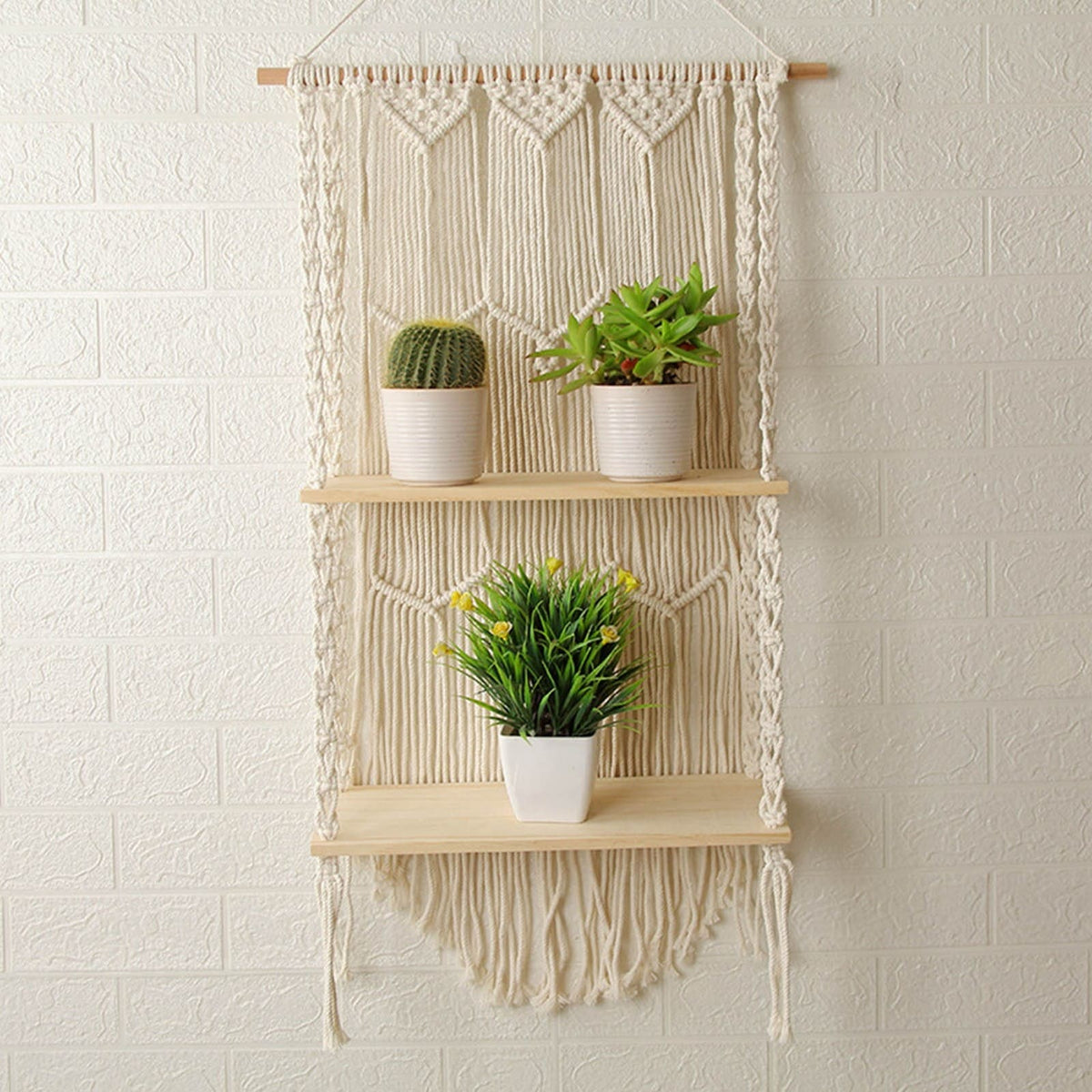 Double etagere macramé