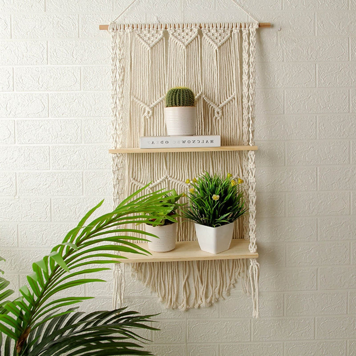 Double etagere macramé