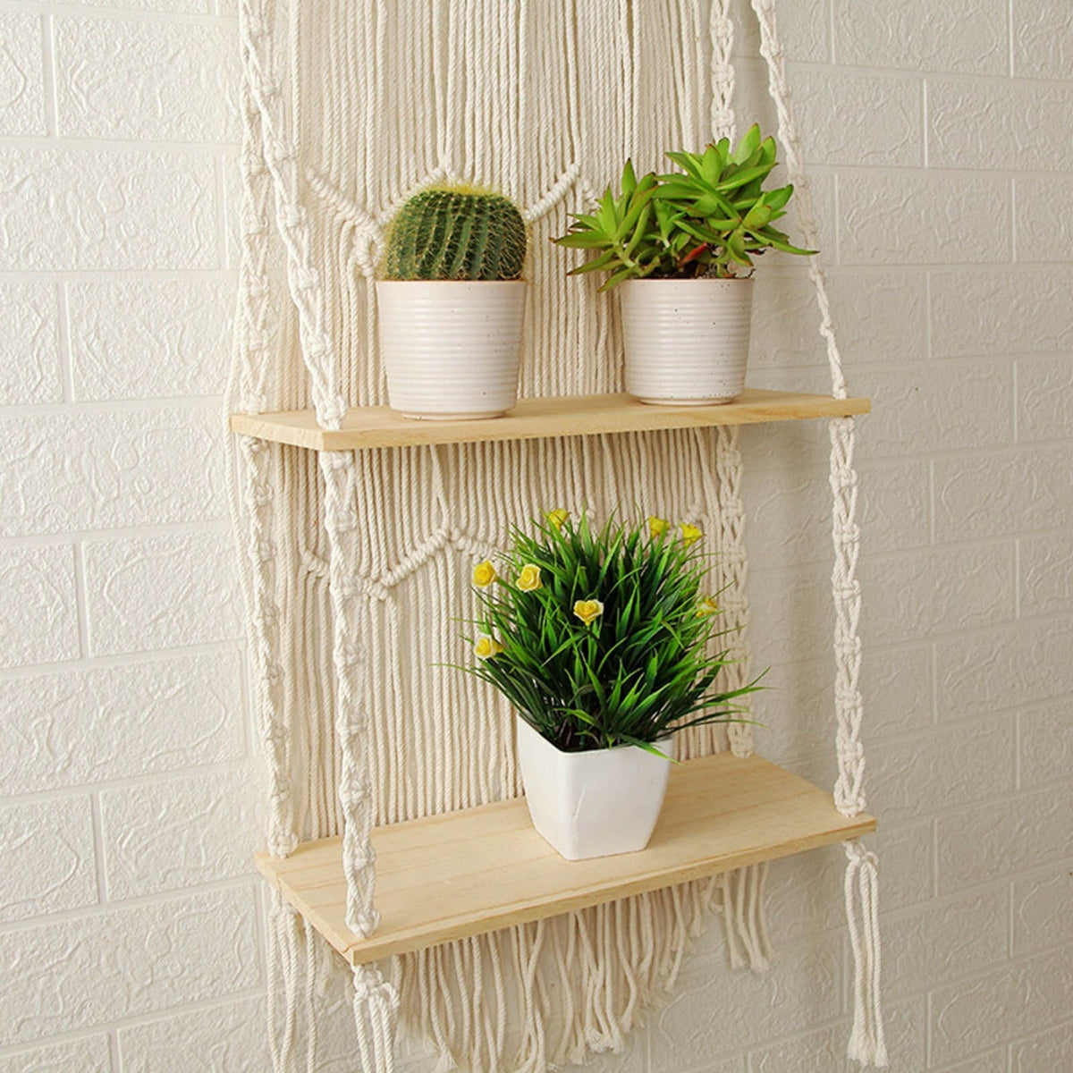 Double etagere macramé
