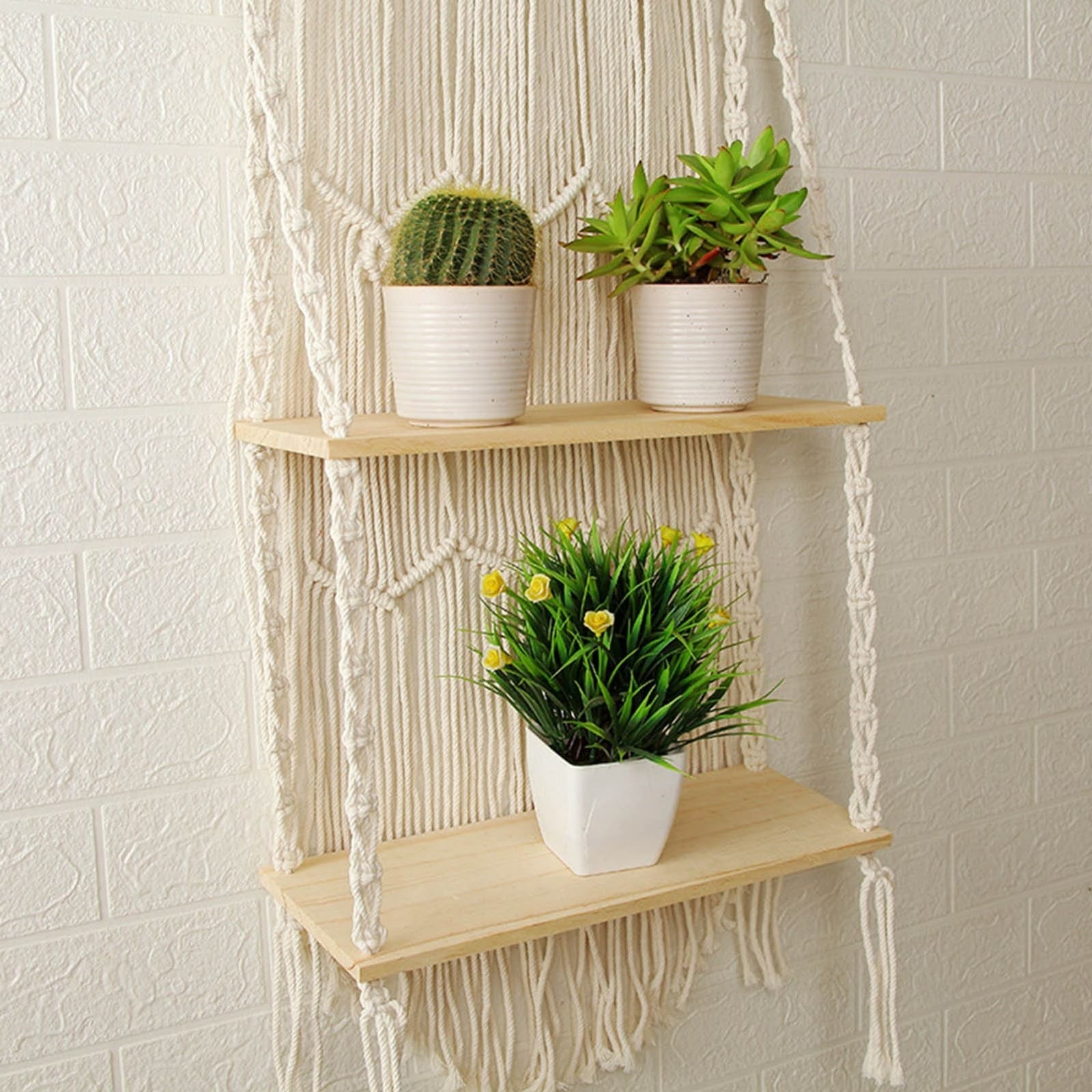 Double etagere macramé